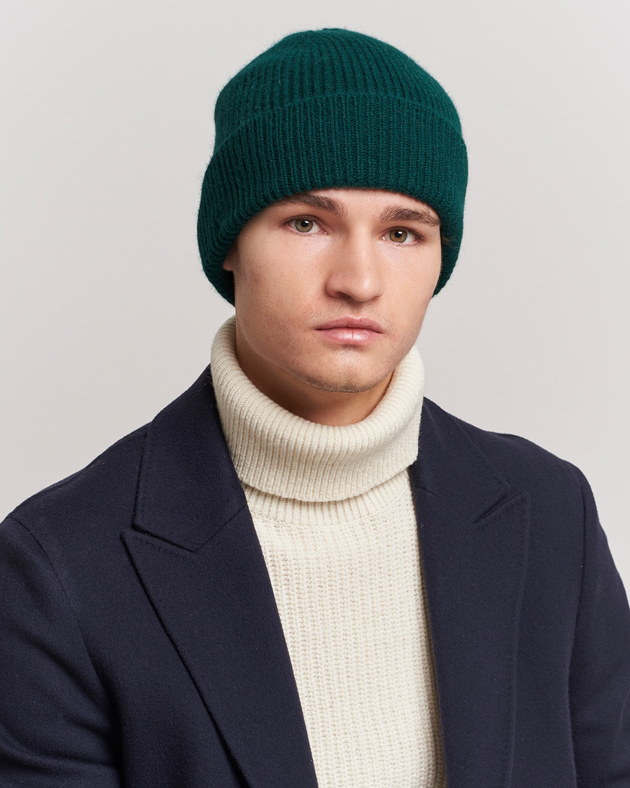 Herr | Le Bonnet | Le Bonnet | Lambswool/Caregora Beanie Moss