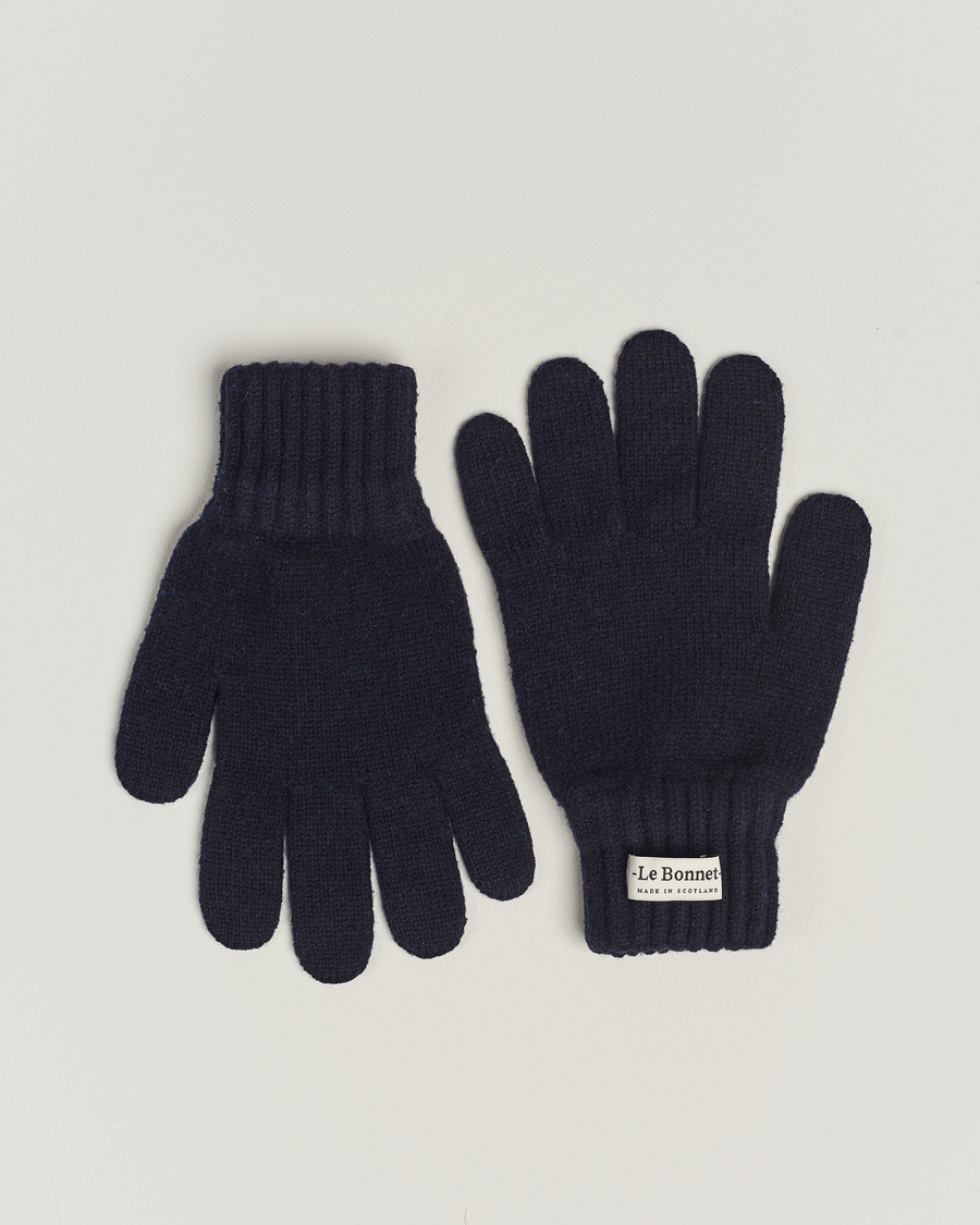 Herr | Handskar | Le Bonnet | Merino Wool Gloves Midnight