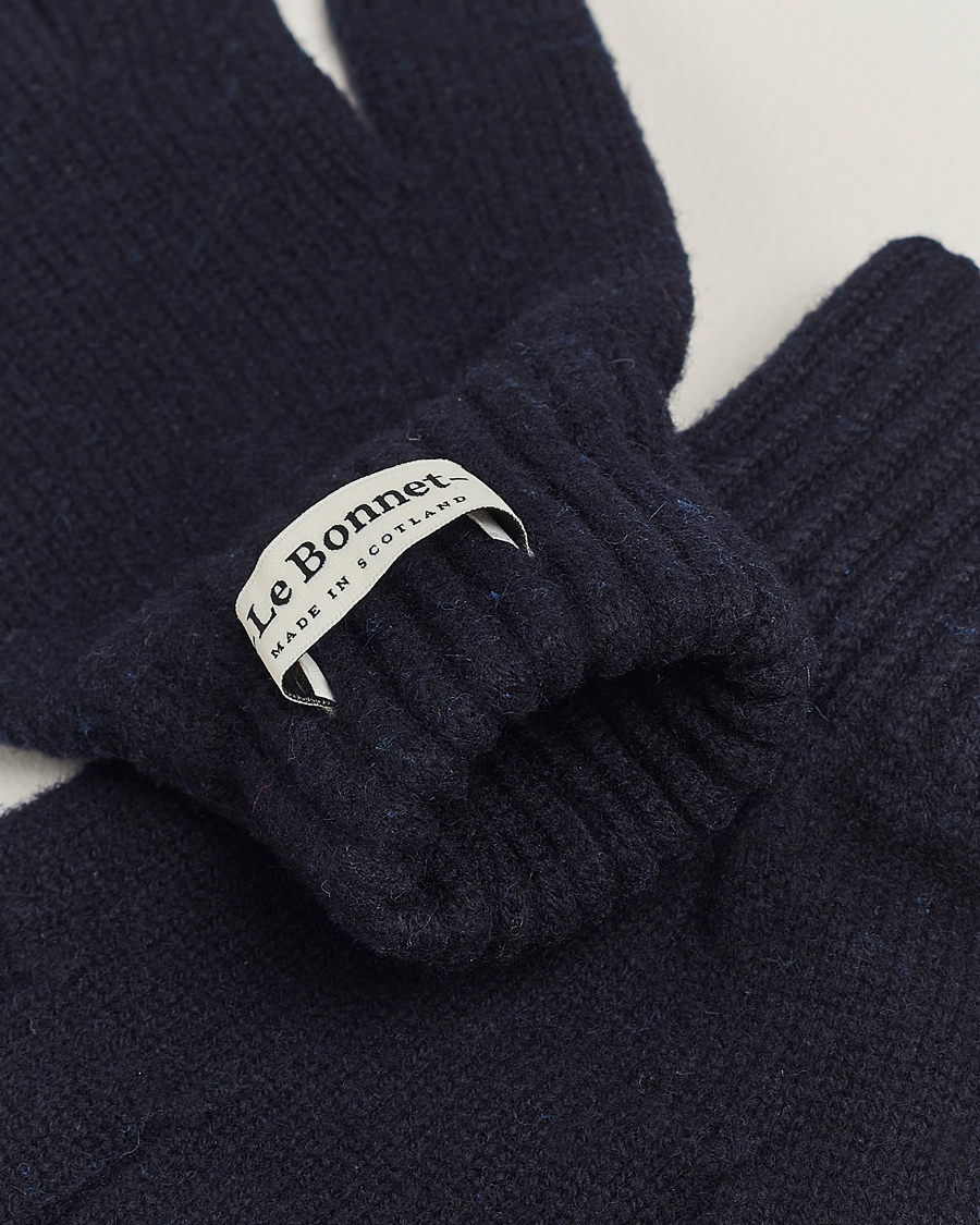 Herr | Handskar | Le Bonnet | Merino Wool Gloves Midnight
