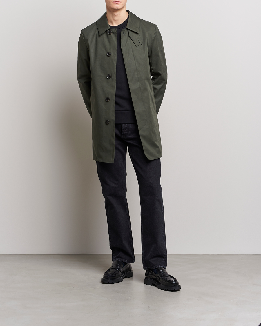 Herr | Jackor | Mackintosh | Cambridge Car Coat Bottle Green