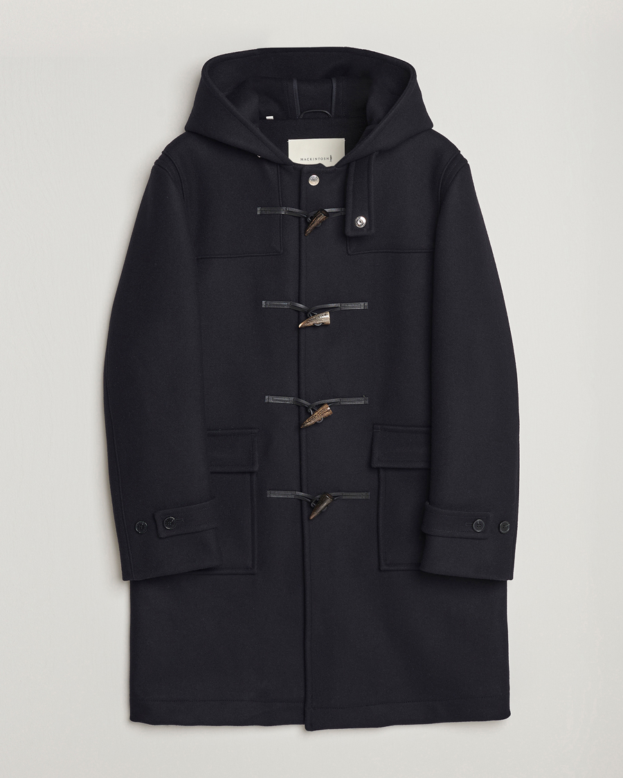 Herr | Jackor | Mackintosh | Weir Wool Hooded Duffle Navy