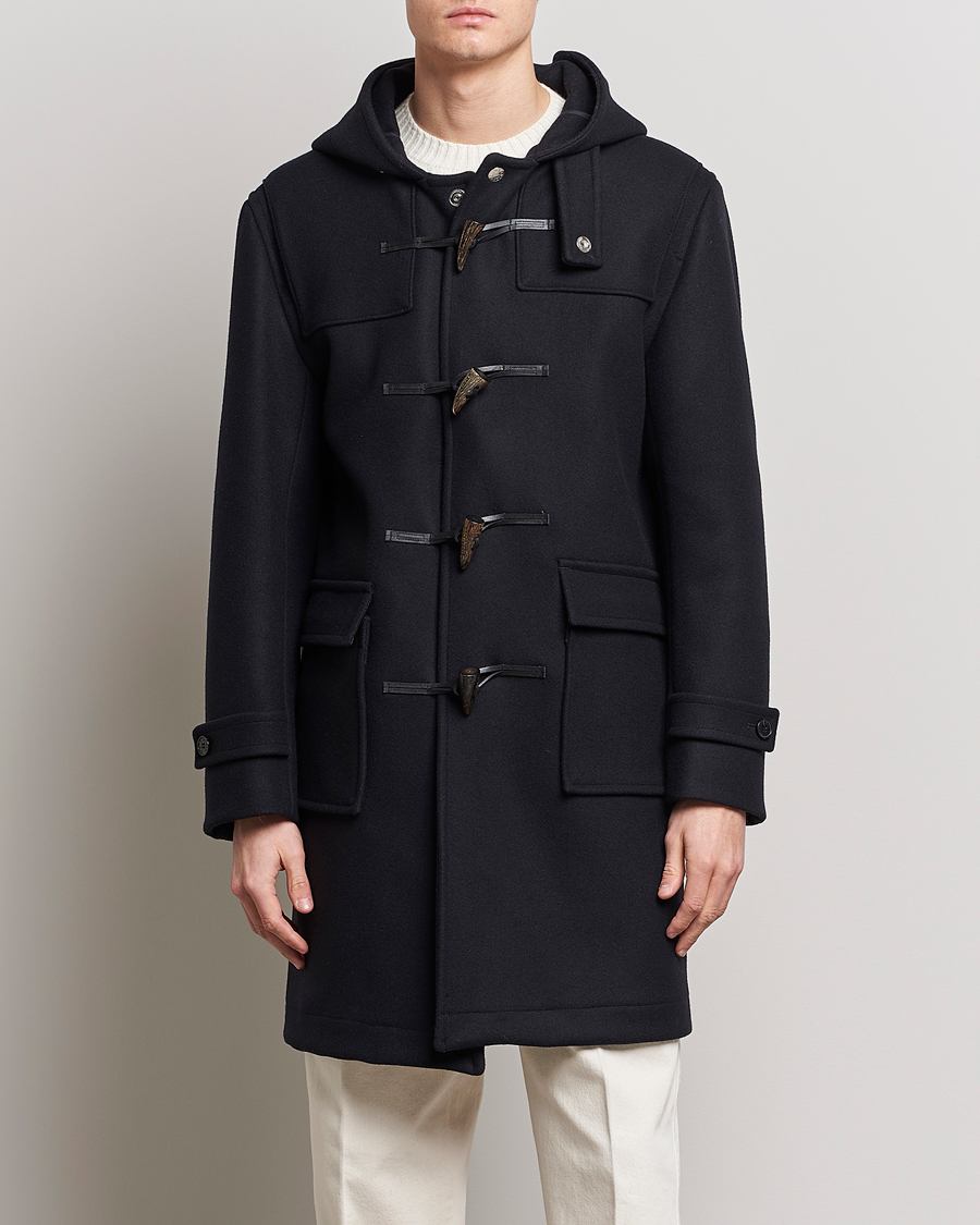 Herr | Avskalade jackor | Mackintosh | Weir Wool Hooded Duffle Navy