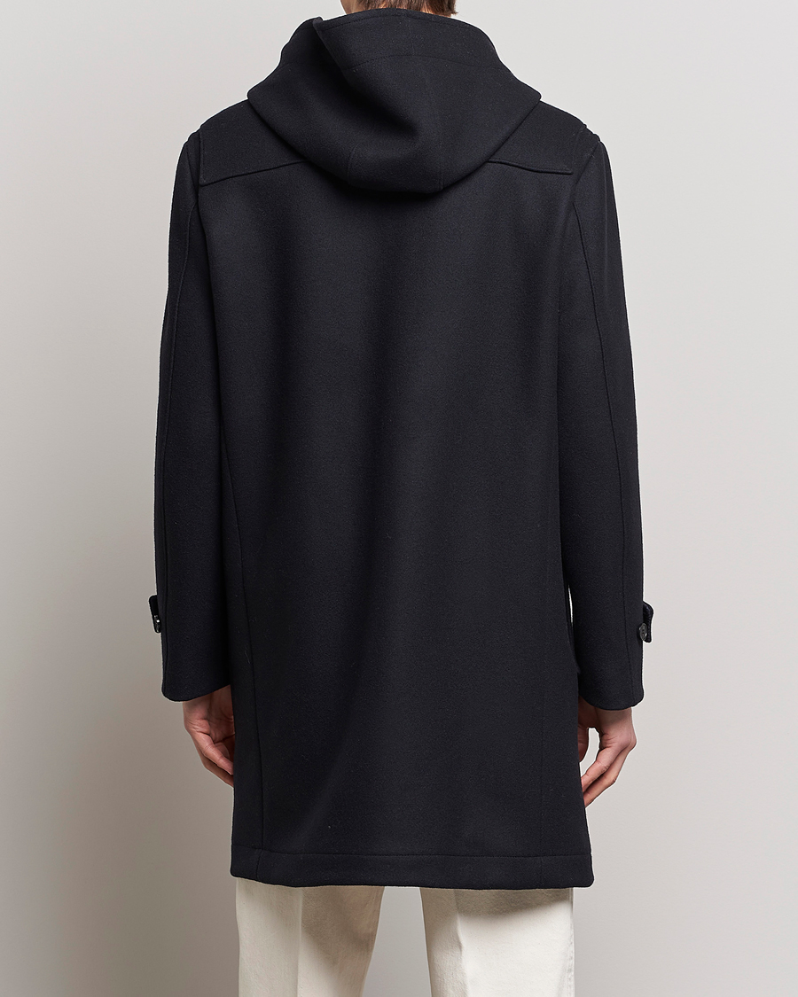 Herr | Jackor | Mackintosh | Weir Wool Hooded Duffle Navy