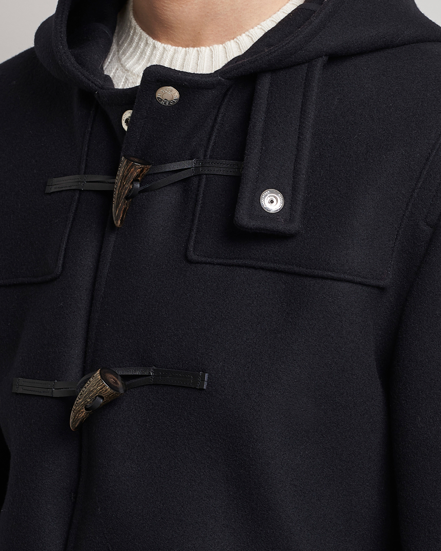 Herr | Jackor | Mackintosh | Weir Wool Hooded Duffle Navy