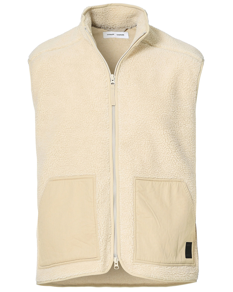 Herr | Tröjor | Samsøe Samsøe | Samsøe & Samsøe Tim Fleece Vest Brown Rice