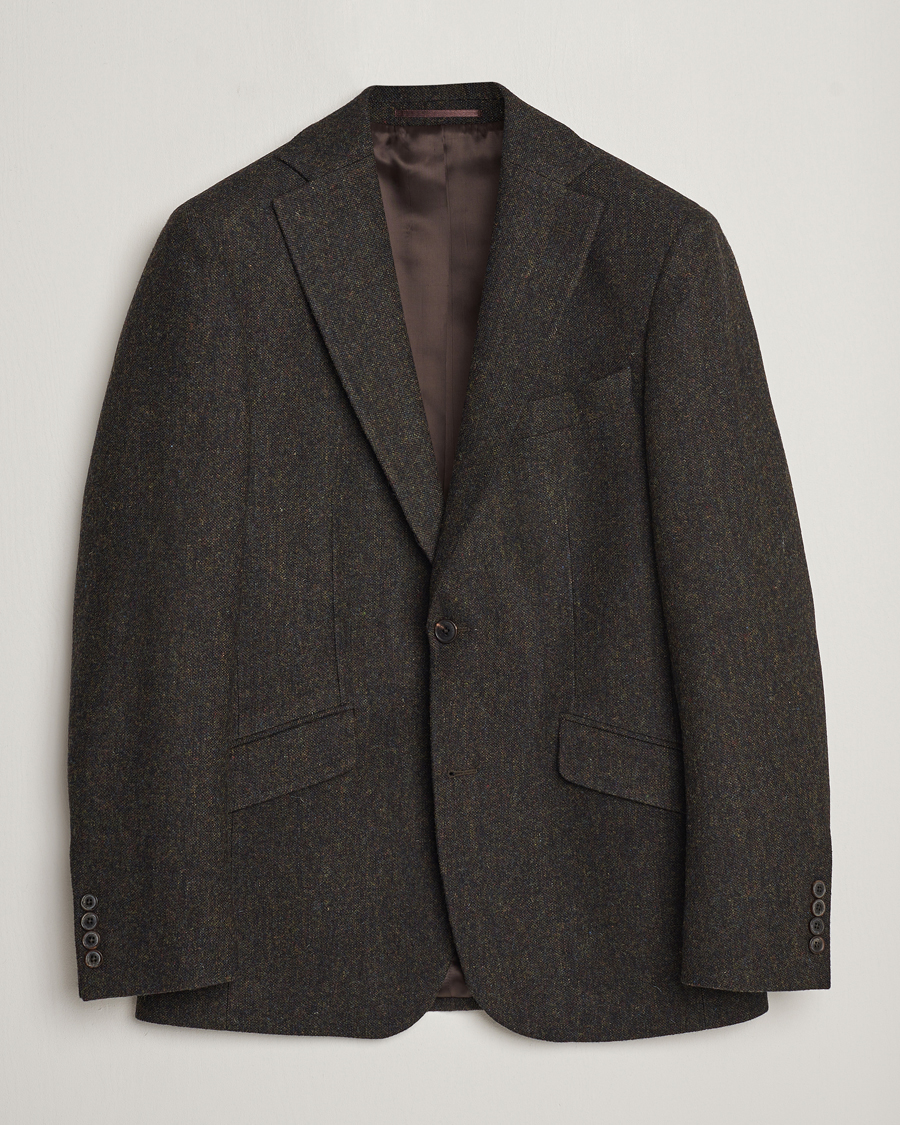 Herr | Kavajer | Walker Slater | Edward Wool Donegal Blazer Dark Brown