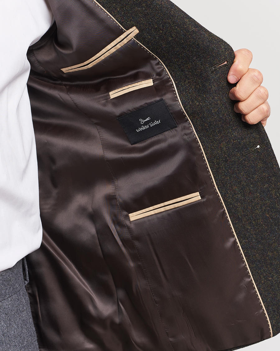 Herr | Kavajer | Walker Slater | Edward Wool Donegal Blazer Dark Brown