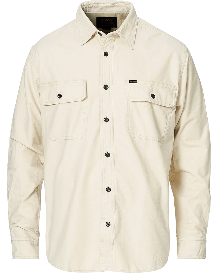 Herr | Skjortor | Filson | Field Flannel Shirt Off White