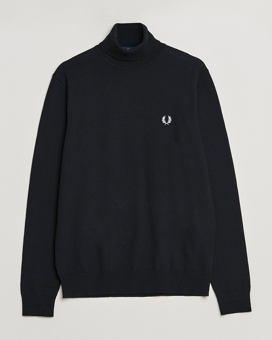 Herr | Tröjor | Fred Perry | Roll Neck Jumper Black