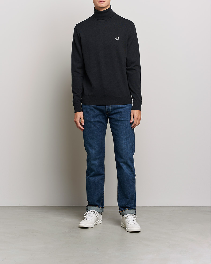 Herr | Tröjor | Fred Perry | Roll Neck Jumper Black