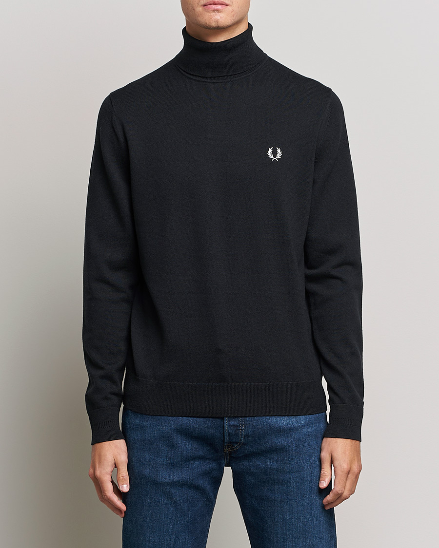Herr | Tröjor | Fred Perry | Roll Neck Jumper Black
