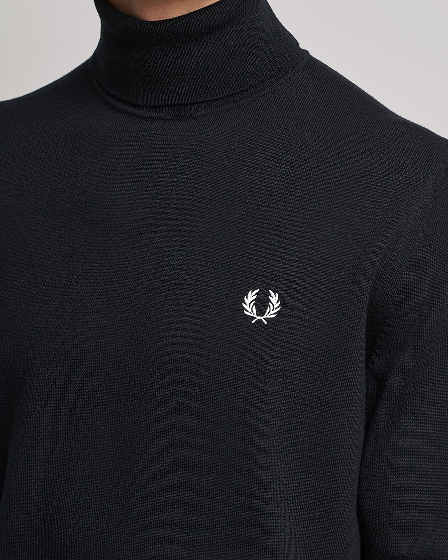 Herr | Tröjor | Fred Perry | Roll Neck Jumper Black