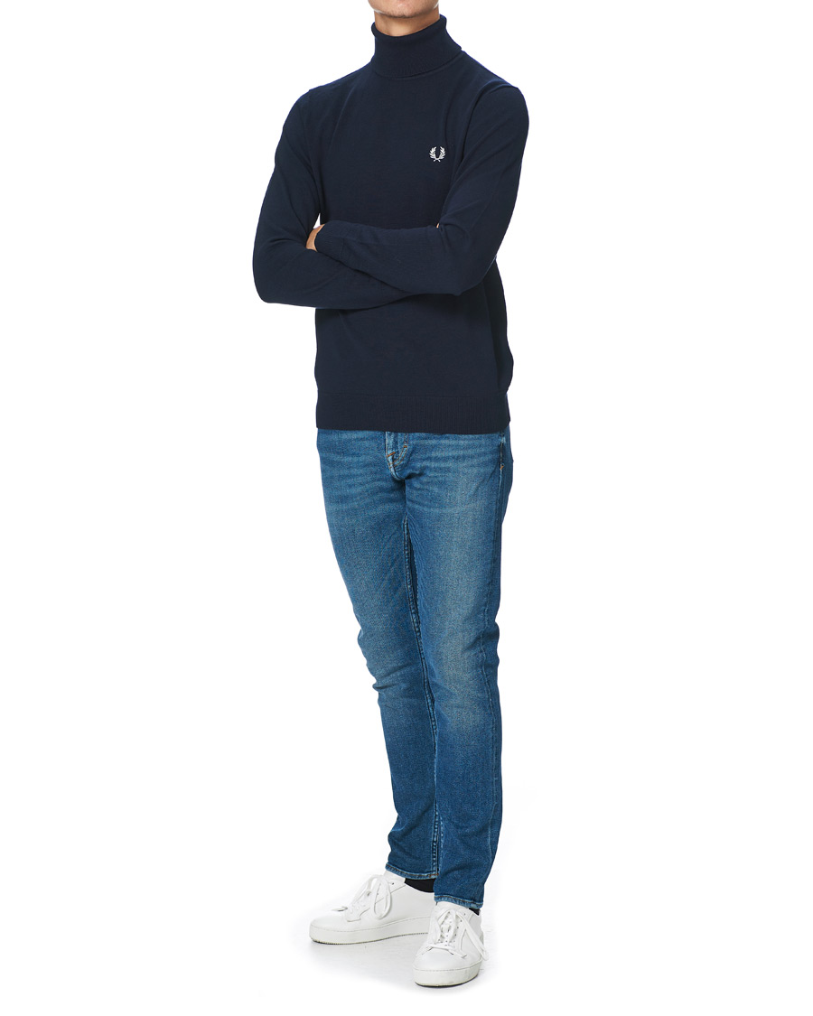 Herr | Tröjor | Fred Perry | Rollneck Jumper Navy