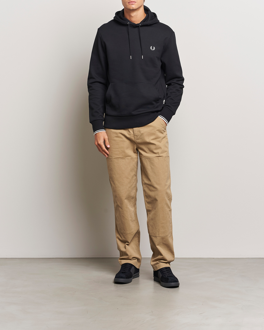 Herr | Tröjor | Fred Perry | Tipped Hoodie Black