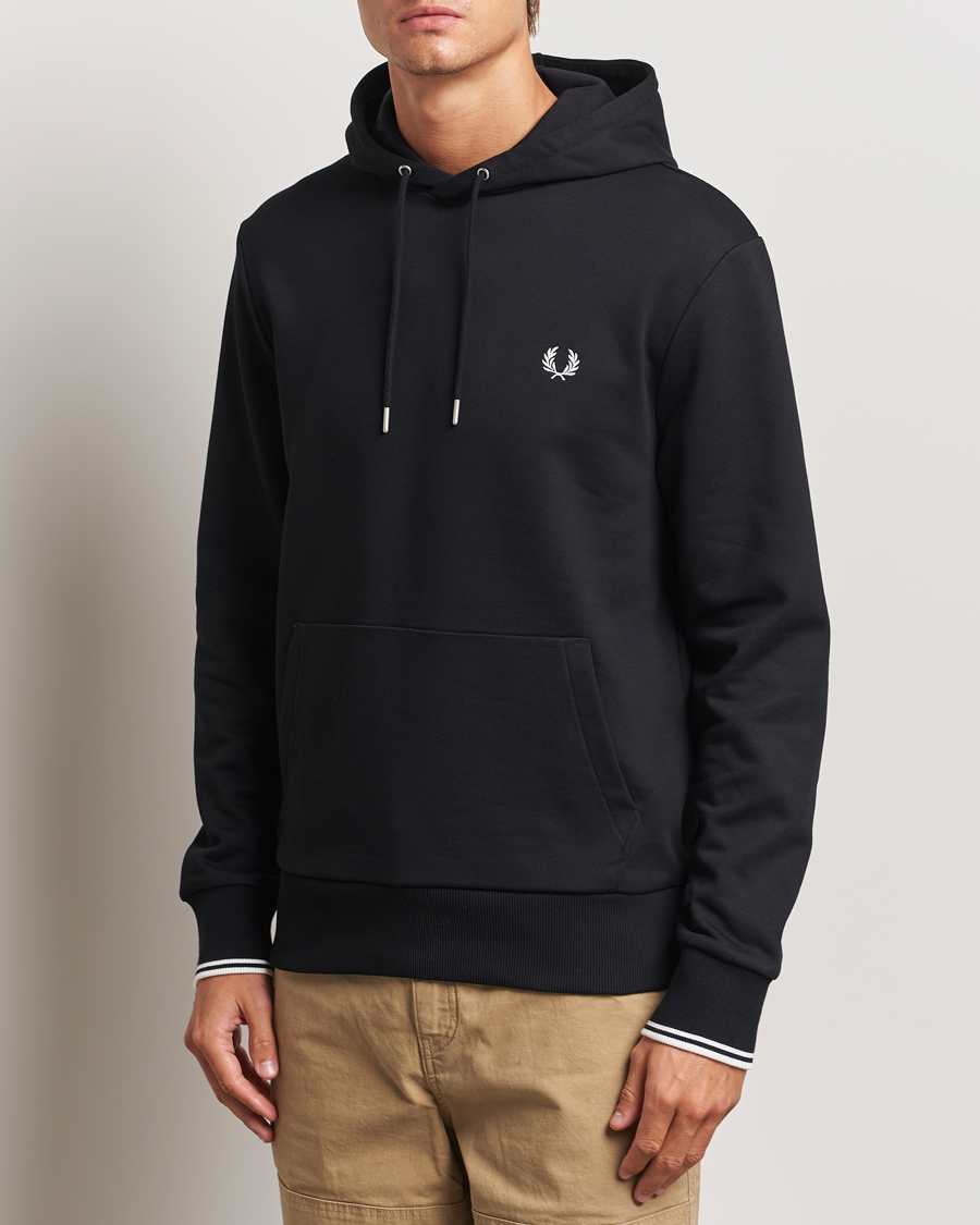Herr | Tröjor | Fred Perry | Tipped Hoodie Black