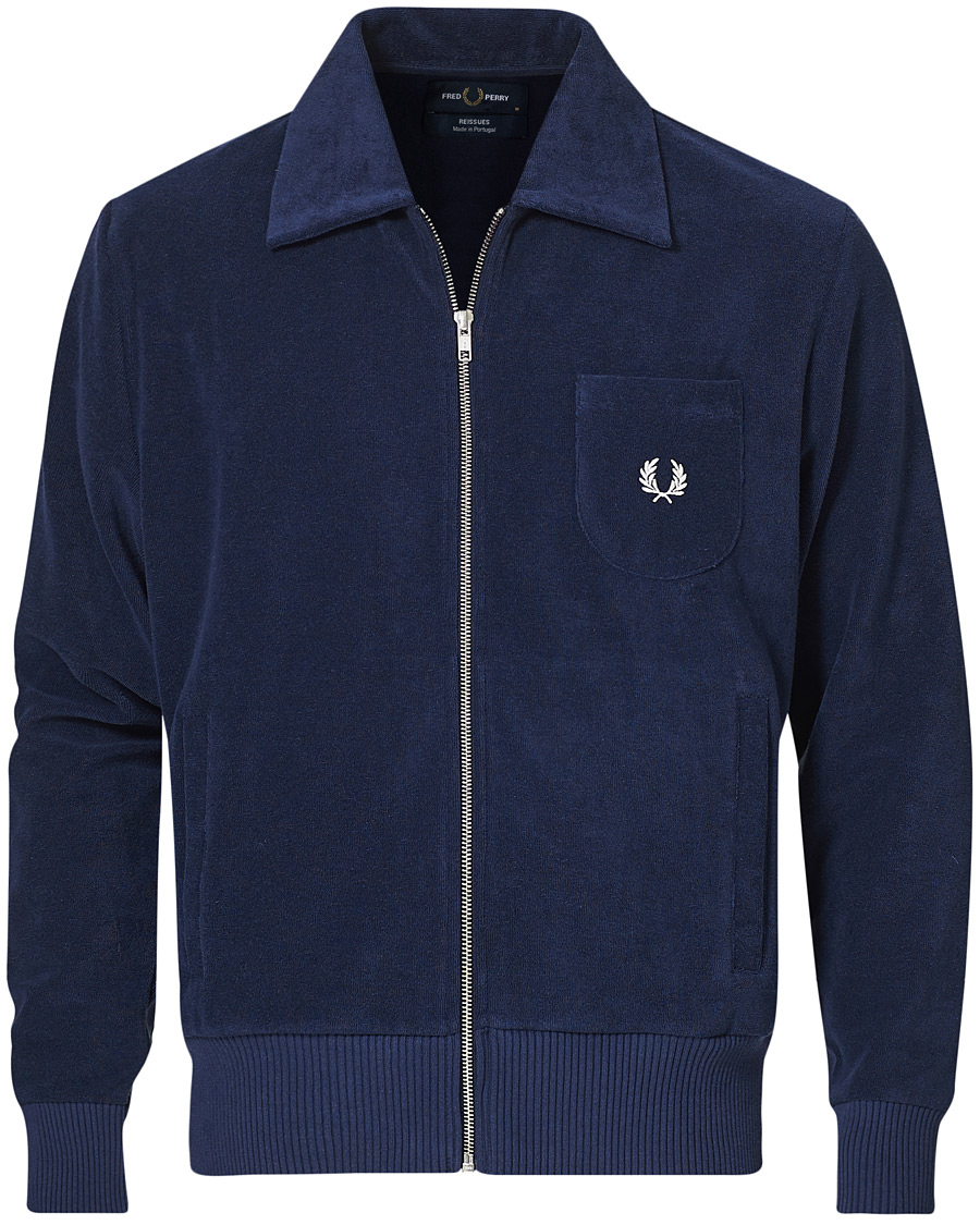 Herr | Tröjor | Fred Perry | Reissues Towelling Jacket Carbon Blue