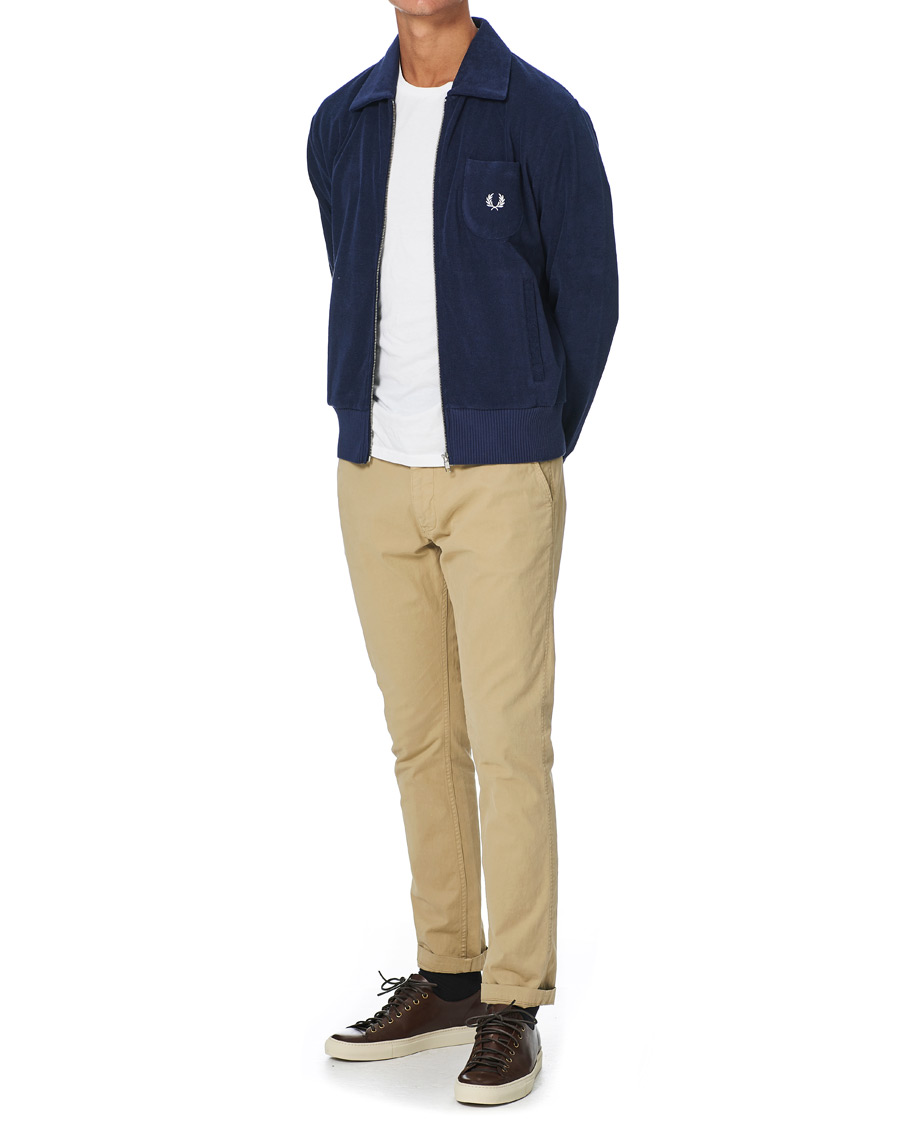 Herr | Tröjor | Fred Perry | Reissues Towelling Jacket Carbon Blue
