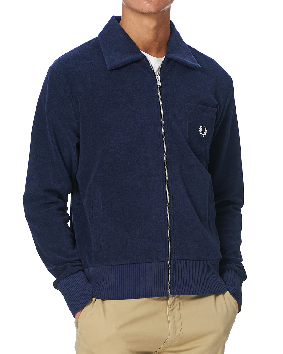 Herr | Tröjor | Fred Perry | Reissues Towelling Jacket Carbon Blue