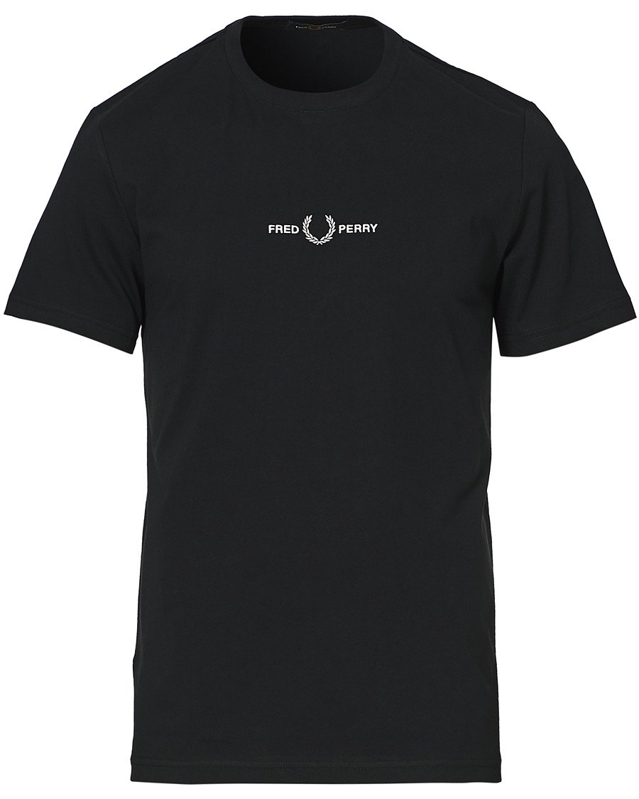 Herr | T-Shirts | Fred Perry | Embroidered T-Shirt Black