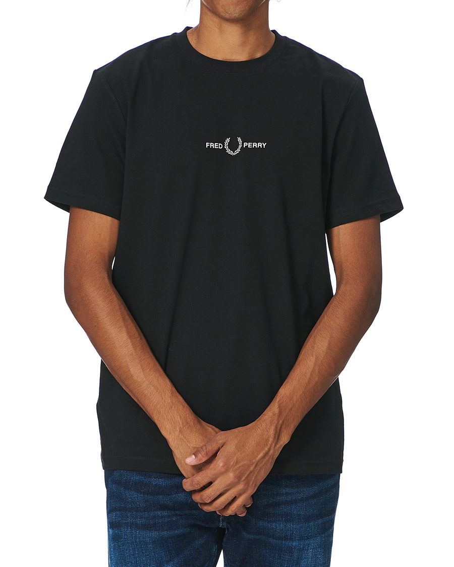 Herr | T-Shirts | Fred Perry | Embroidered T-Shirt Black