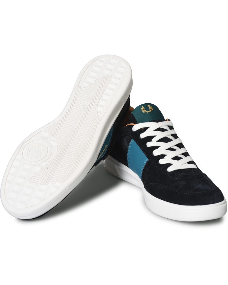 Herr | Fred Perry Suede Panel Sneakers Navy | Fred Perry | Suede Panel Sneakers Navy