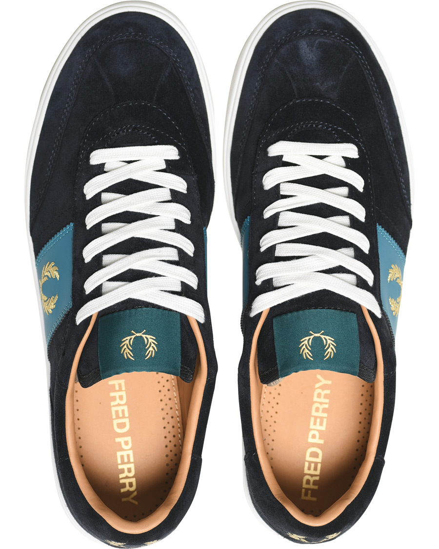 Herr | Fred Perry Suede Panel Sneakers Navy | Fred Perry | Suede Panel Sneakers Navy
