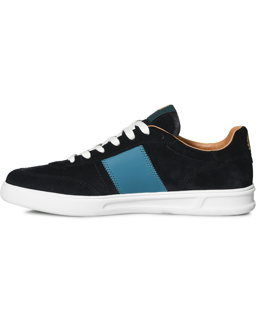 Herr | Fred Perry Suede Panel Sneakers Navy | Fred Perry | Suede Panel Sneakers Navy