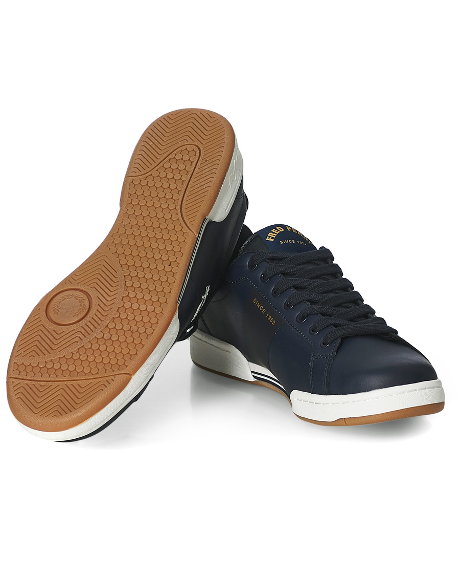Herr | Fred Perry Bonded Leather Sneakers Navy | Fred Perry | Bonded Leather Sneakers Navy