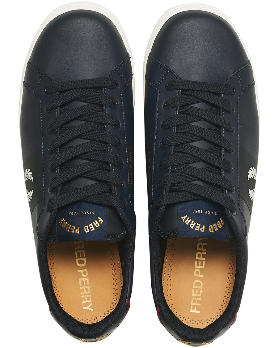 Herr | Fred Perry Bonded Leather Sneakers Navy | Fred Perry | Bonded Leather Sneakers Navy