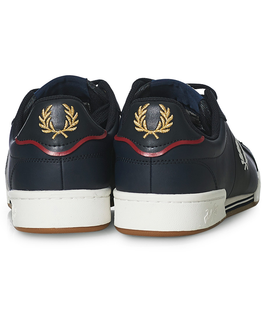 Herr | Fred Perry Bonded Leather Sneakers Navy | Fred Perry | Bonded Leather Sneakers Navy