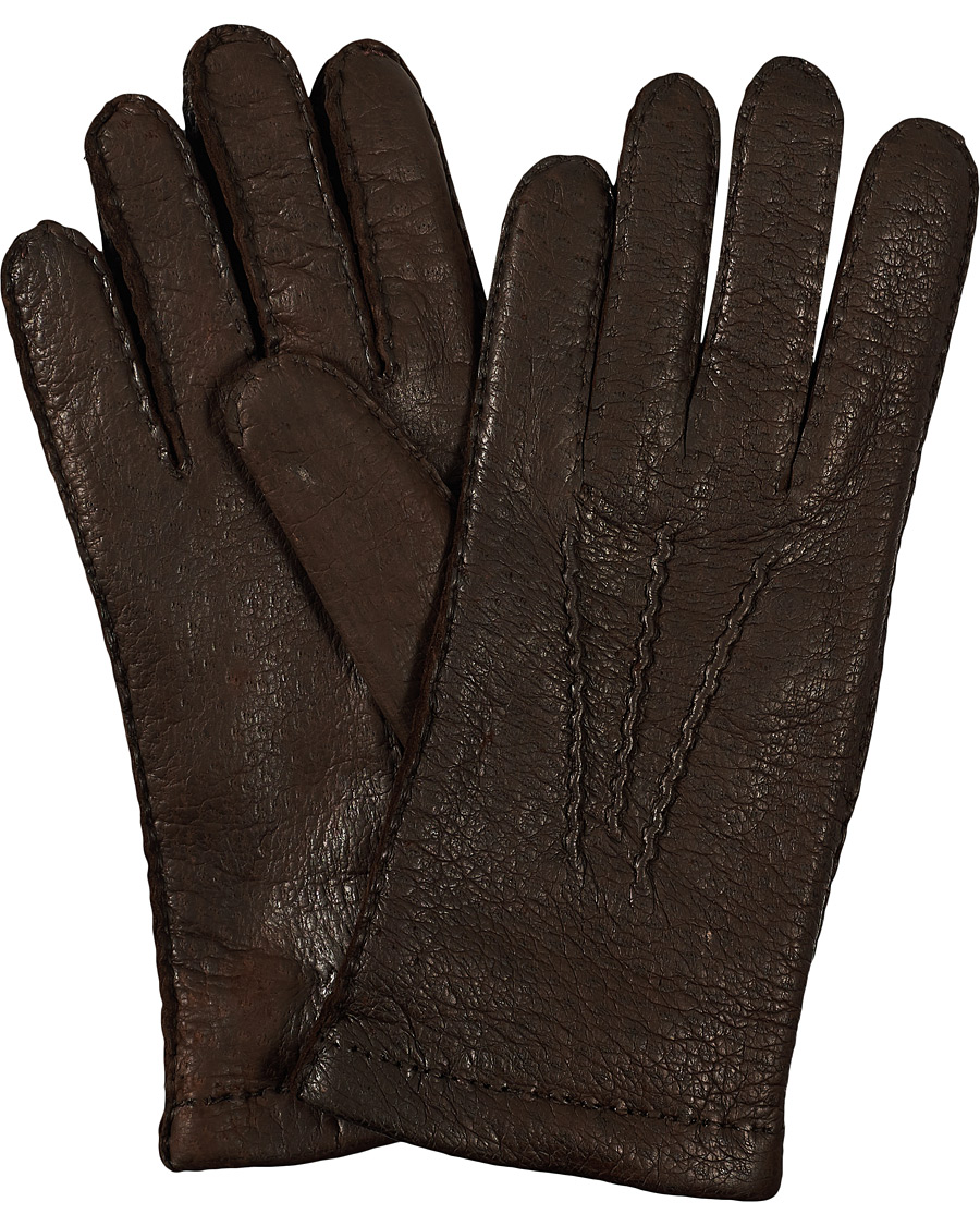 Herr | Hestra Peccary Handsewn Cashmere Glove Espresso | Hestra | Peccary Handsewn Cashmere Glove Espresso