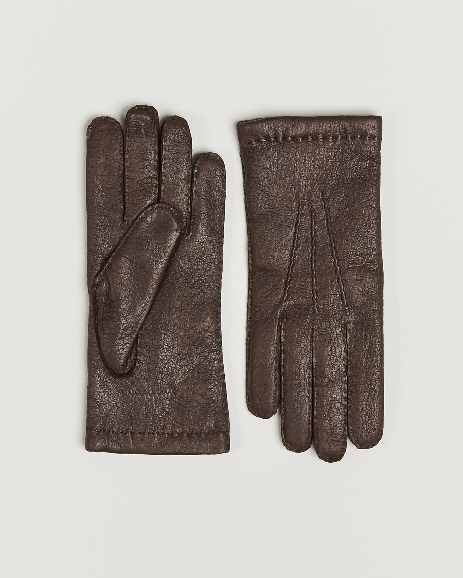 Herr | Hestra Peccary Handsewn Cashmere Glove Espresso | Hestra | Peccary Handsewn Cashmere Glove Espresso