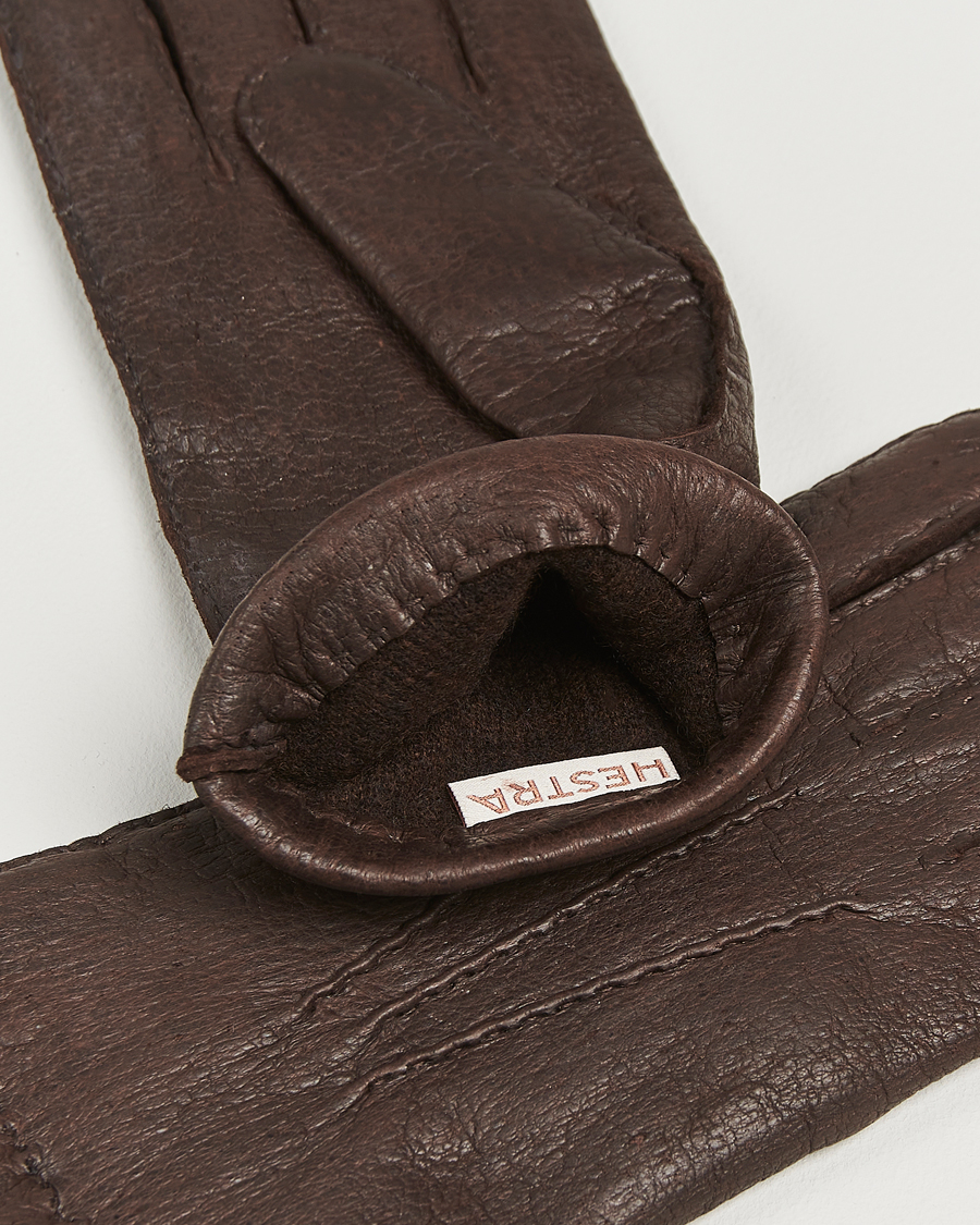 Herr | Hestra Peccary Handsewn Cashmere Glove Espresso | Hestra | Peccary Handsewn Cashmere Glove Espresso
