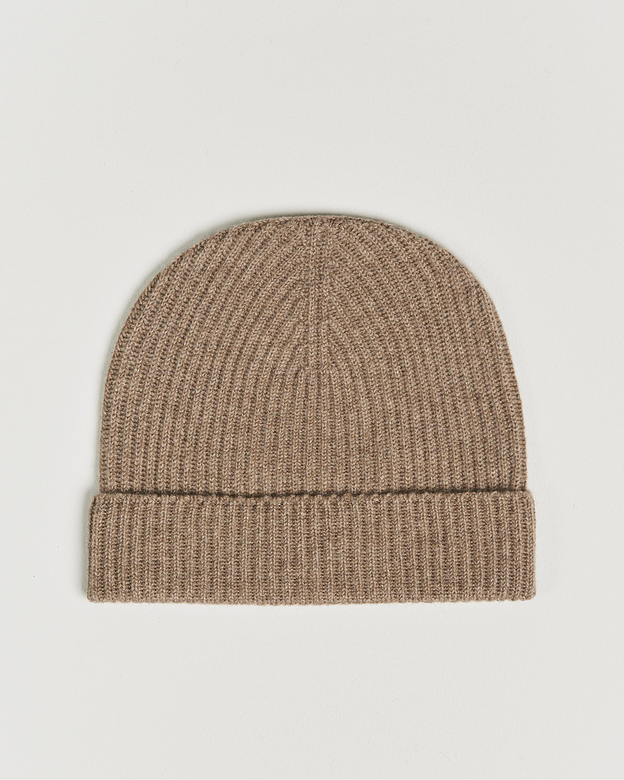 Herr | Mössor | Johnstons of Elgin | Cashmere Ribbed Hat Otter