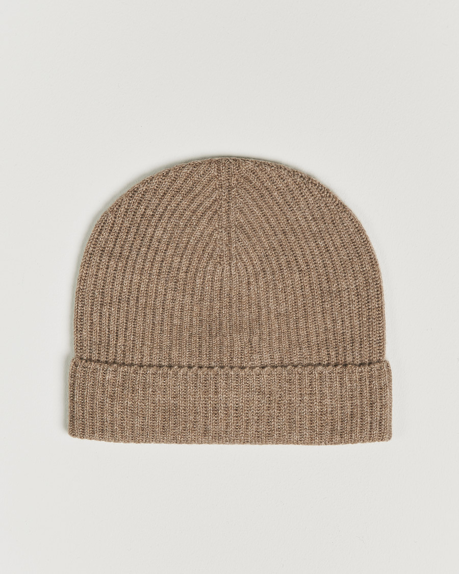 Herr | Mössor | Johnstons of Elgin | Cashmere Ribbed Hat Otter