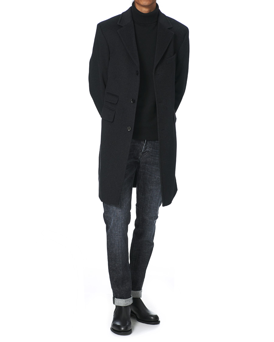 Herr | Jackor | Morris | Wesley Wool/Cashmere Coat Grey