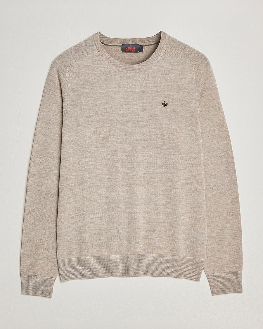 Herr | Tröjor | Morris | Merino O-Neck Khaki Melange