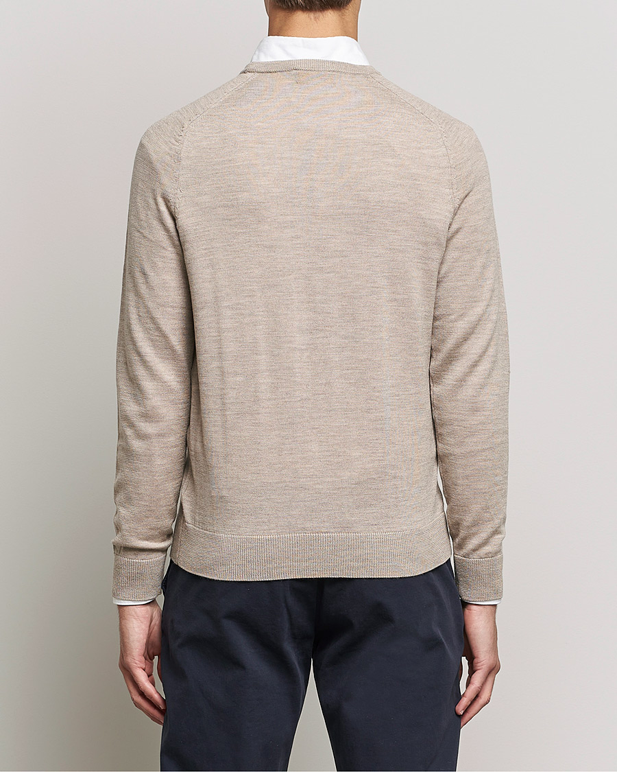 Herr | Tröjor | Morris | Merino O-Neck Khaki Melange