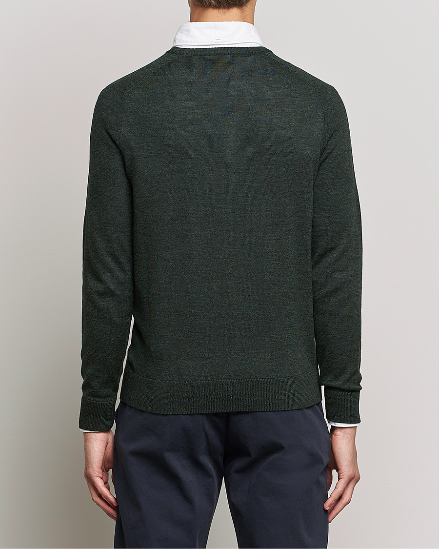 Herr | Tröjor | Morris | Merino O-neck Olive Melange