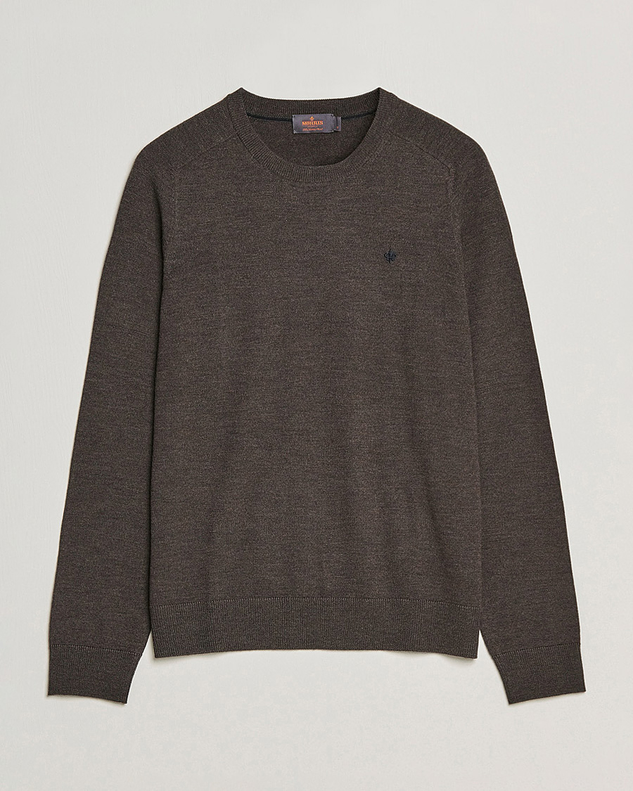 Herr | Tröjor | Morris | Merino O-neck Brown Melange
