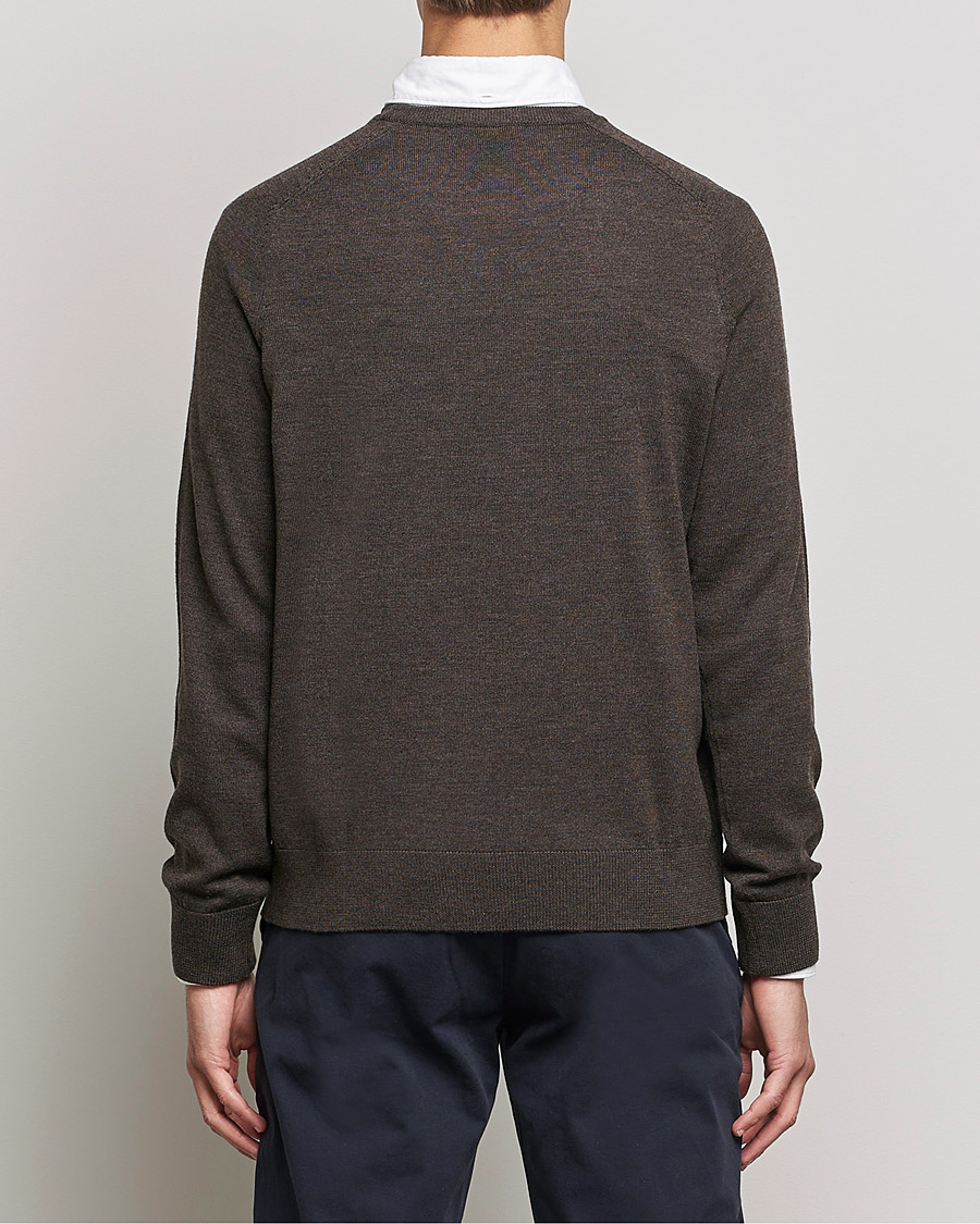 Herr | Tröjor | Morris | Merino O-neck Brown Melange