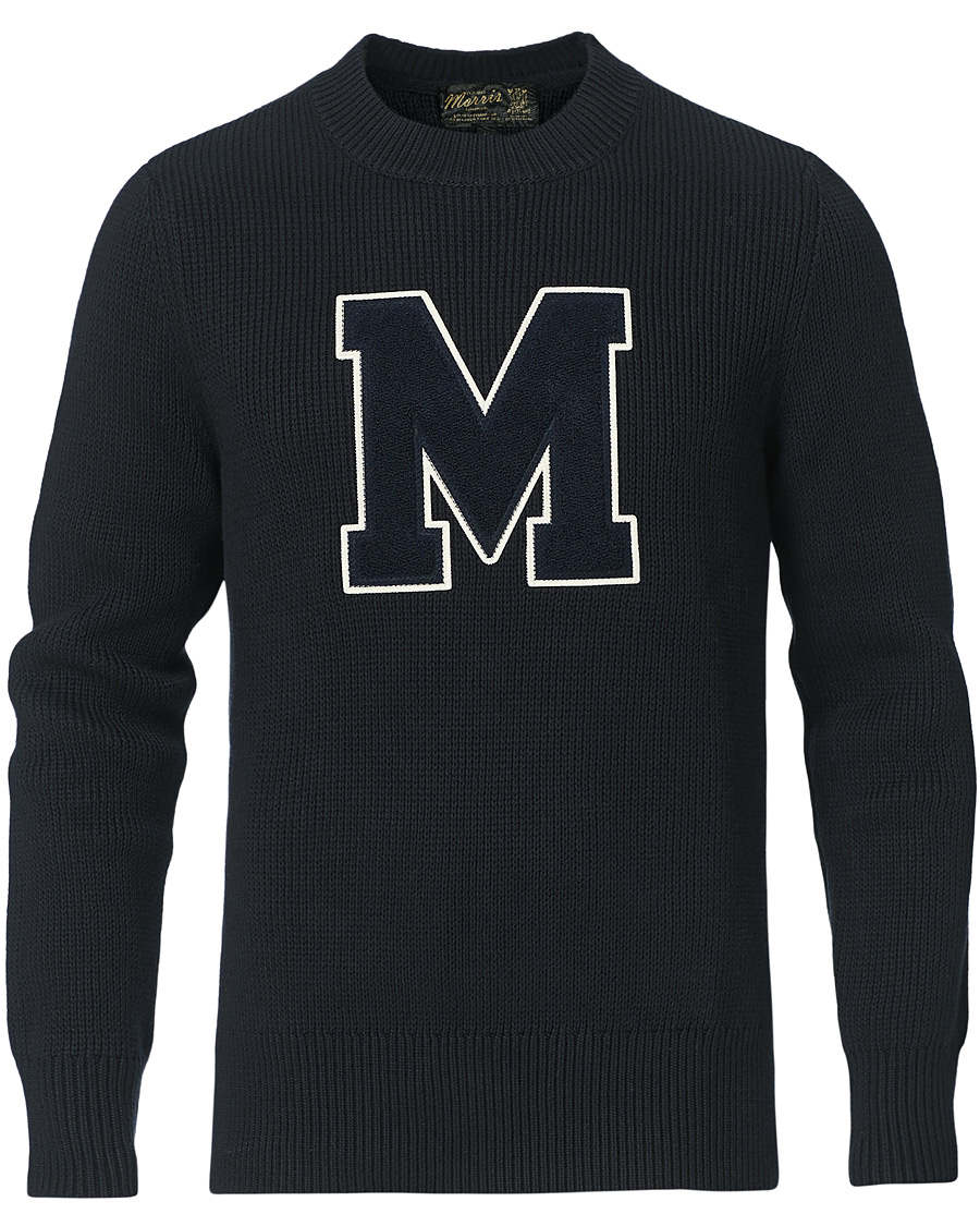 Herr | Tröjor | Morris | Bradley Knitted Logo O-Neck Navy