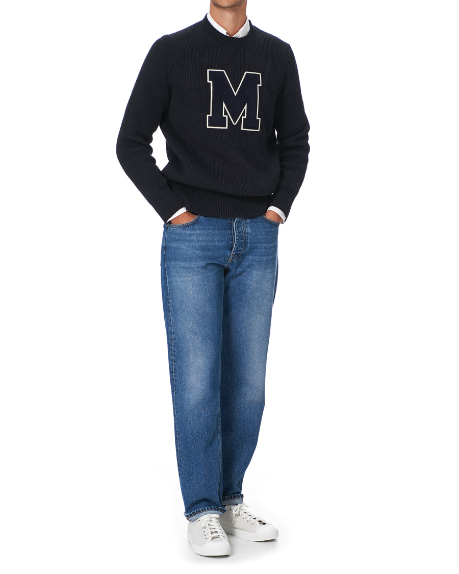 Herr | Tröjor | Morris | Bradley Knitted Logo O-Neck Navy