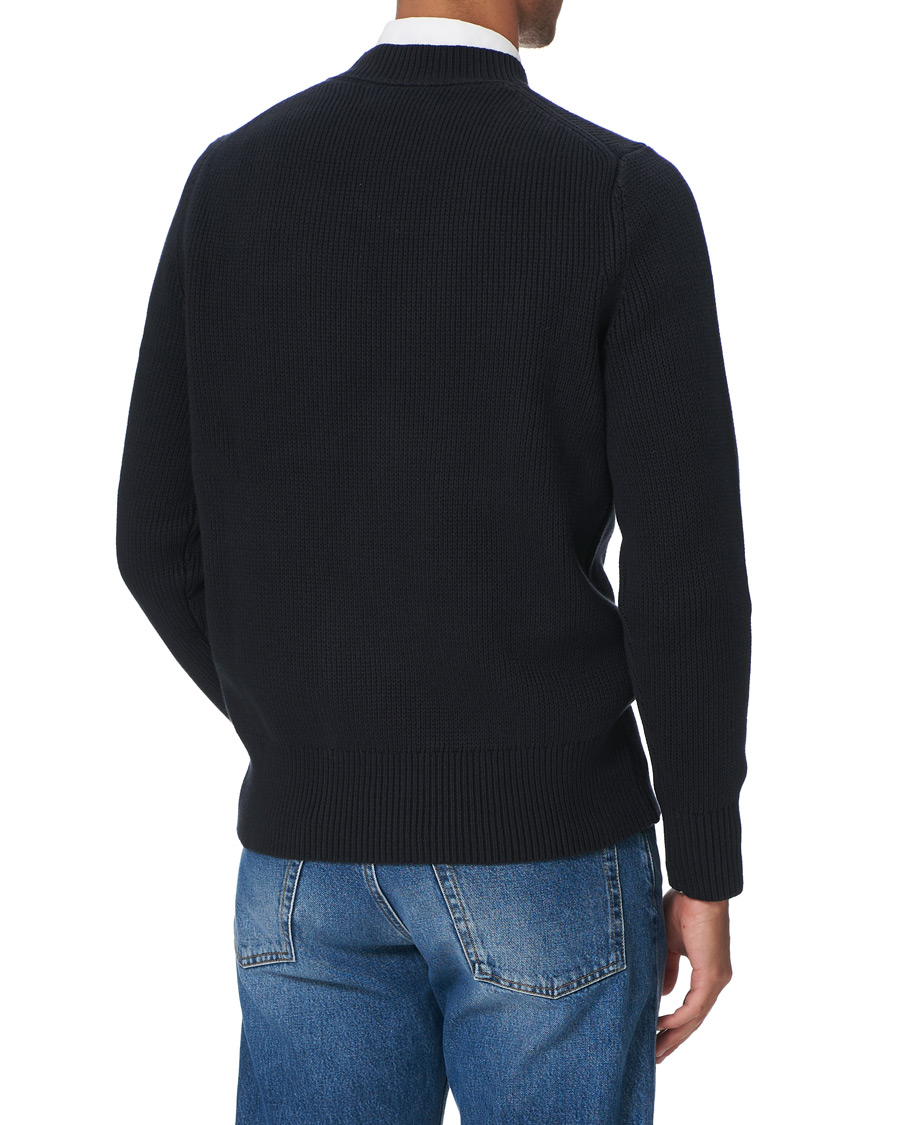 Herr | Tröjor | Morris | Bradley Knitted Logo O-Neck Navy