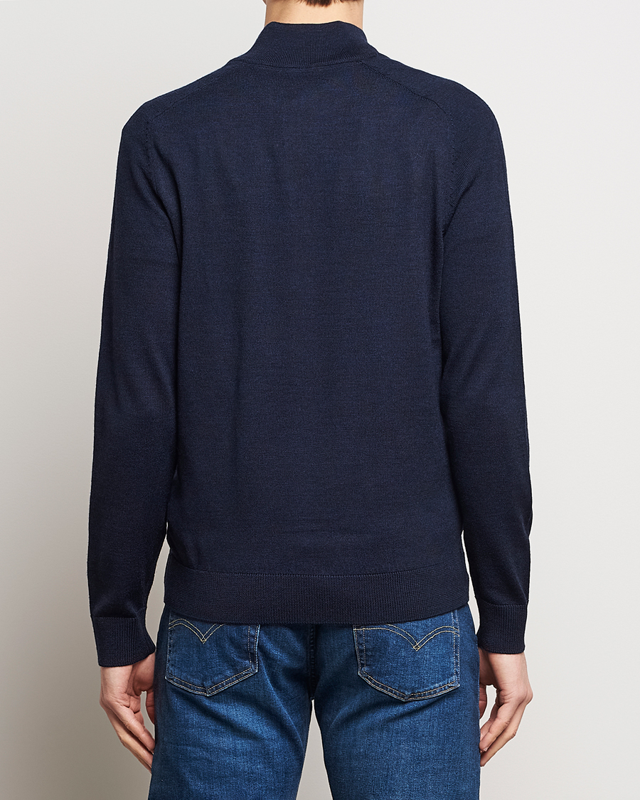 Herr | Tröjor | Morris | John Merino Half Zip Navy