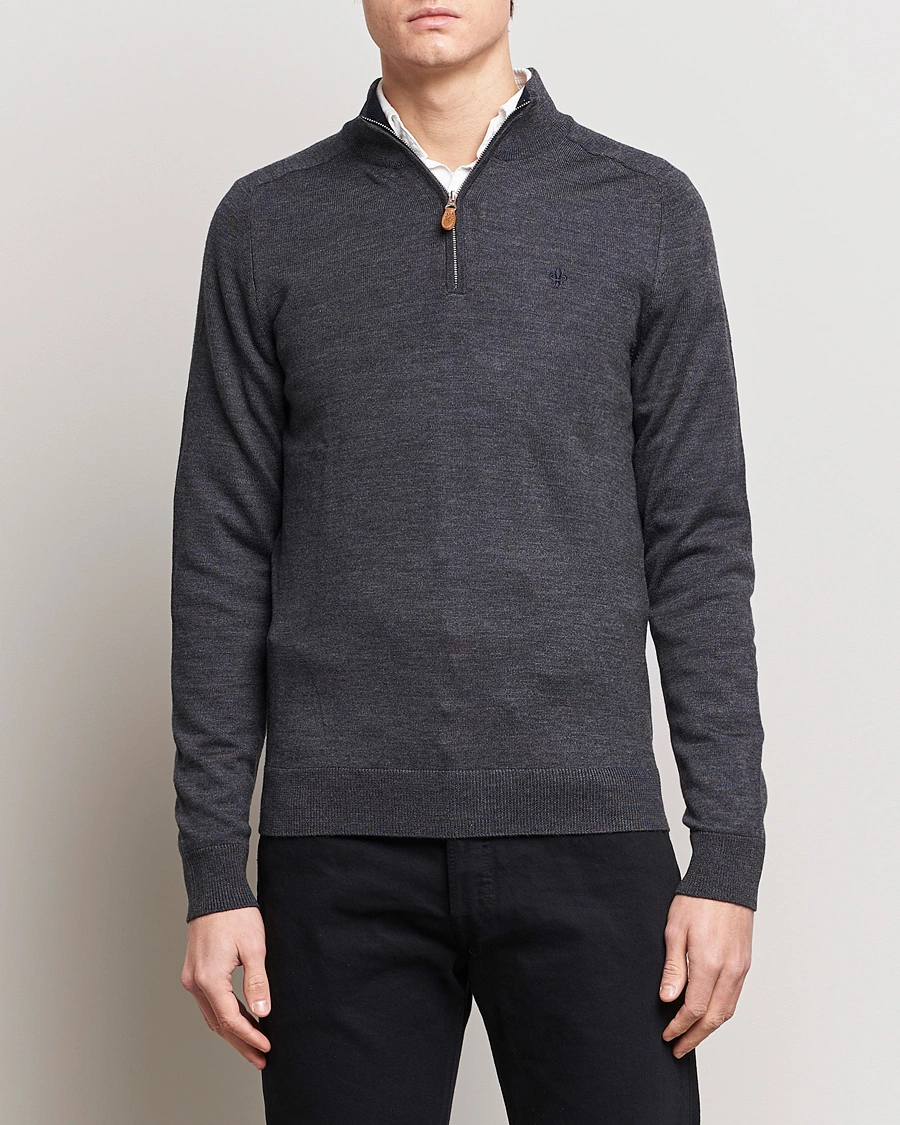 Herre |  | Morris | John Merino Half Zip Dark Grey