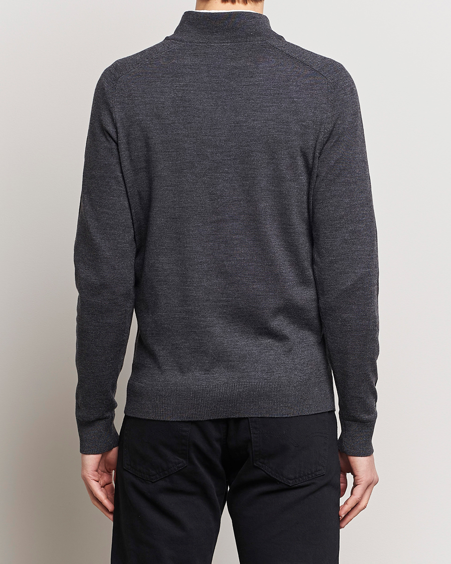 Herr | Tröjor | Morris | John Merino Half Zip Dark Grey