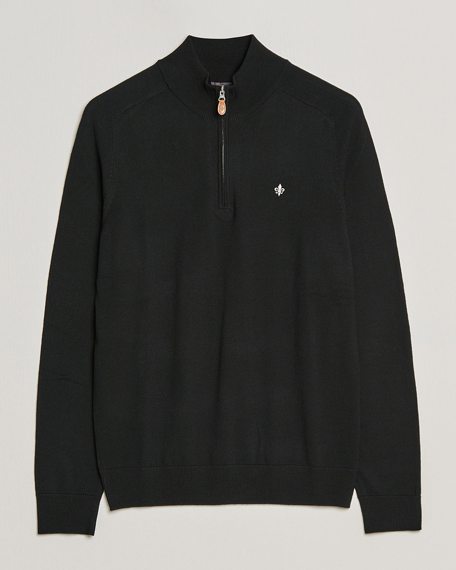 Herr | | Morris | John Merino Half Zip Black