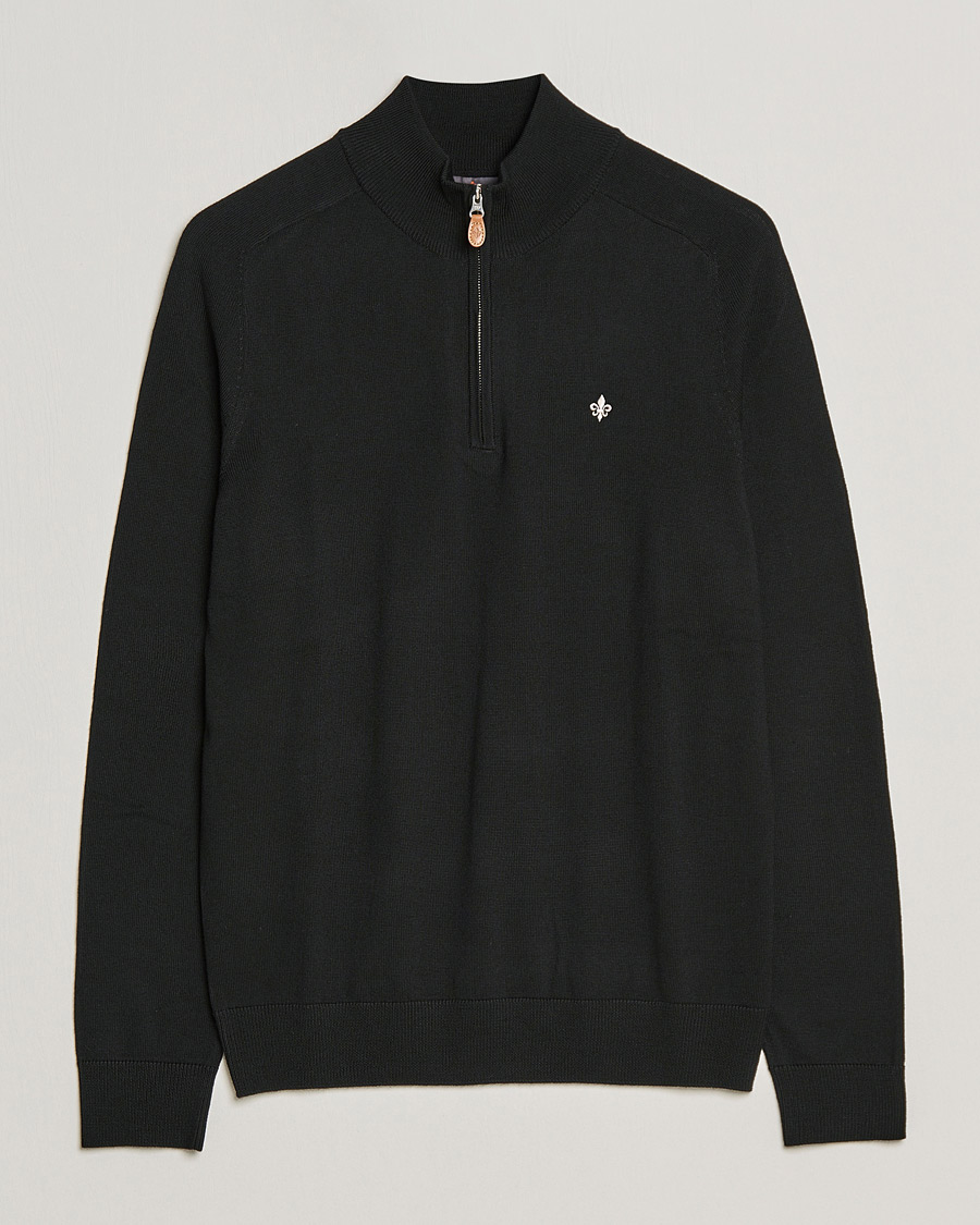 Herr | Tröjor | Morris | John Merino Half Zip Black