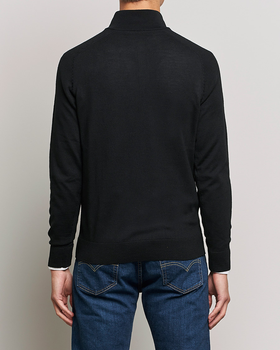 Herr | Tröjor | Morris | John Merino Half Zip Black